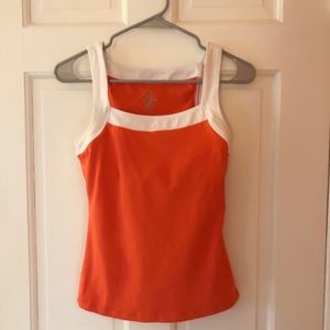 PrAna work out yoga tank top orange XS